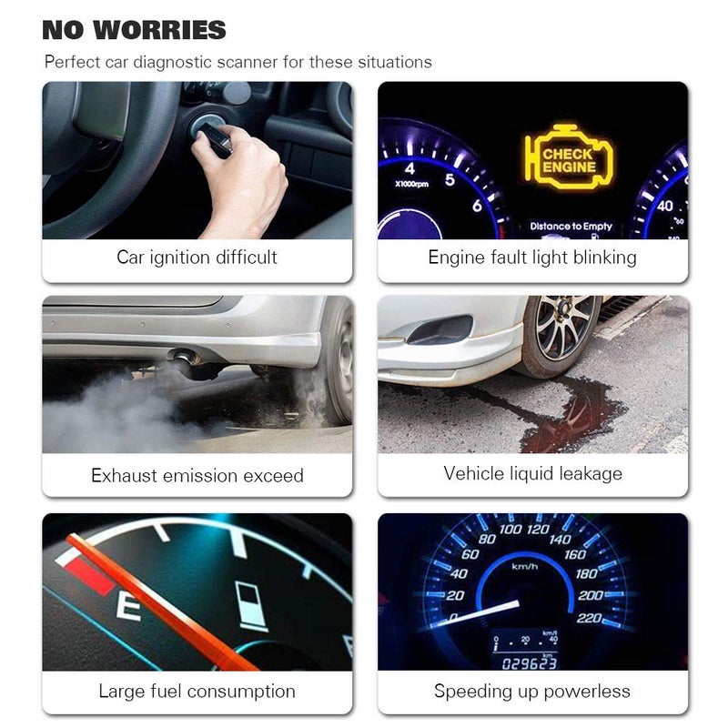 KONNWEI KW310 OBD2 Scanner Full OBDII Functions 10 Modes Automotive Engine Fault Code Reader Scan Tool for All 1996 and Newer Cars (Red) - Image 5